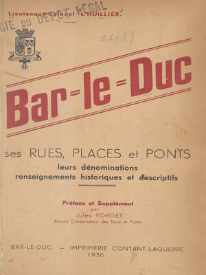 cover image of Bar-le-Duc